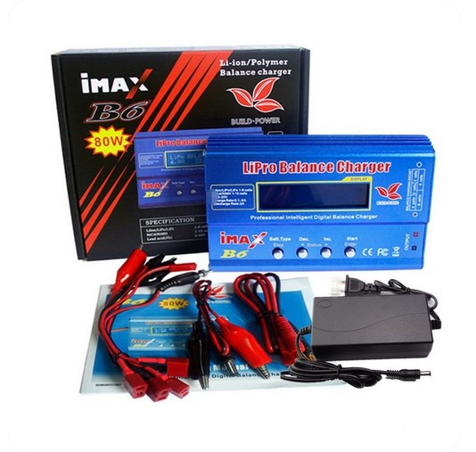 Зарядное устройство Build Power Imax B6 80 ватт, с внешним блоком питания (поддержка Li-HV)