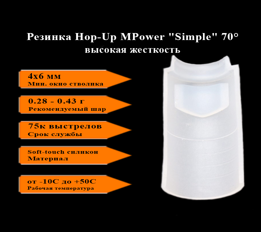 Резинка 70 Hop-Up MPower "Simple", высокая жёсткость