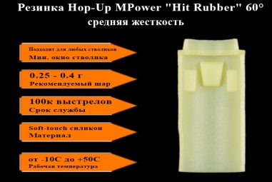 Резинка 60 Hop-Up MPower "HiT Rubber" (для Arcturus,PPS стволиков)