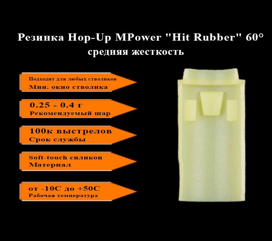 Резинка 60 Hop-Up MPower "HiT Rubber" (для Arcturus,PPS стволиков)