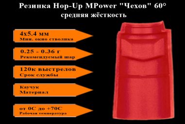 Резинка 60 Hop-Up MPower "Чехов", средняя жёсткость, каучук